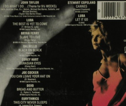 9 1/2 Weeks: Original Soundtrack, Capitol(), NL, 86 - CD - 55737 - 4,00 Euro