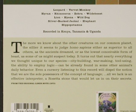V.A.Animals Of Africa: Sounds Of,Jungle,Plain&Bush,12 Tr, Nonesuch(), US, 73 - CD - 56087 - 5,00 Euro