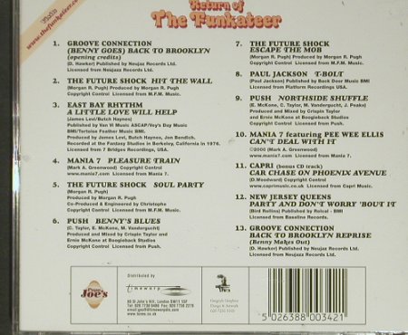Return of the Funkateer: V.A.13 Tr., co, Papa Joe's Rec.(), UK,  - CD - 56868 - 7,50 Euro