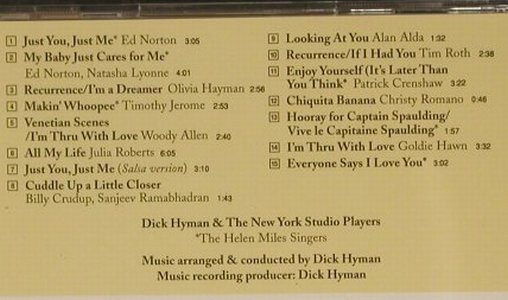 Everyone Says I Love You: 15 Tr.  By Dick Hyman, BMG, EC, 97 Typ: CD Best.-Nr.: 57827 Preis: 5,00 Euro
