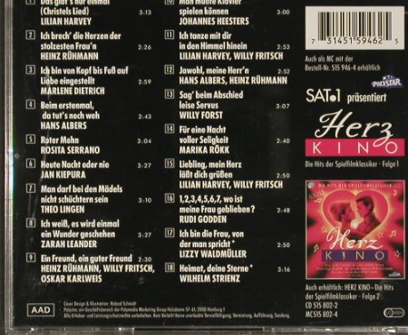 V.A.Herz Kino: Spielfimlklassiker Folge 1, 18 Tr., Polystar,  Typ: CD Best.-Nr.: 59820 Preis: 4,00 Euro