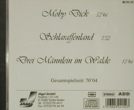 Moby Dick: Schlaraffenland,3 Männlein in Walde, Jägel(MJ 24.152), D,  - CD - 60602 - 4,00 Euro