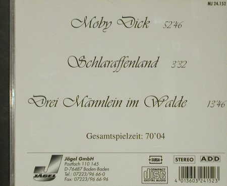 Moby Dick: Schlaraffenland,3 Männlein in Walde, Jgel(MJ 24.152), D,  - CD - 60602 - 4,00 Euro