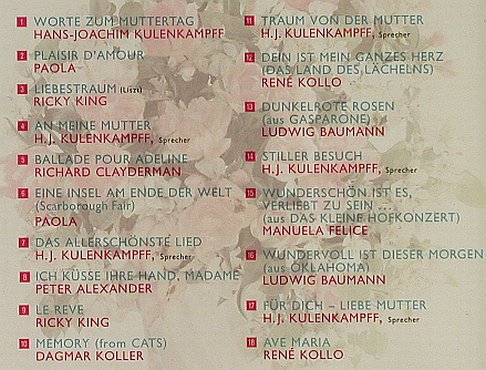 Kulenkampff,Hans-Joachim: Ein Strauss voller Gefühle,liest, CBS, A, 89 Typ: CD Best.-Nr.: 62564 Preis: 5,00 Euro