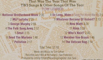 Lehrer,Tom: That was the year that was, Reprise(6179-2), US,Ri, 1965 - CD - 80223 - 7,50 Euro