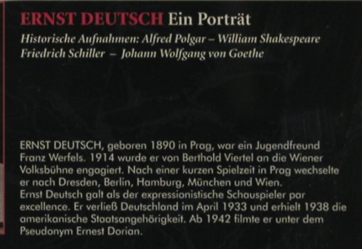 Deutsch,Ernst: Portrait eines Schauspielers, Lübbe Audio (9783785732816), D, 2007 Typ: CD Best.-Nr.: 81384 Preis: 5,00 Euro