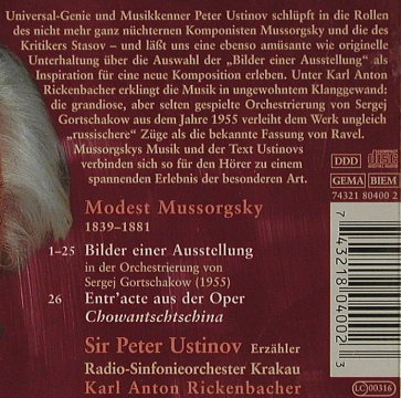 Modest Mussorgsky: Bilder einer Austellung, RCA(80400 2), EU, 2000 - CD - 81495 - 5,00 Euro