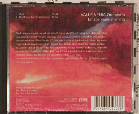 Schmidt,L.P / Jutta Schultis: Entspannungstraining, 2Tr., ValleVenia(), D, 2002 - CD - 84059 - 7,50 Euro