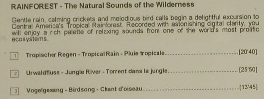 V.A.Echoes of Nature - Regenwald: Die natürlichen Geräusche d.Wildnis, LaserLight, D, 1995 Typ: CD Best.-Nr.: 84144 Preis: 5,00 Euro