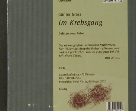 Grass,Günter: Im Krebsgang, gelesen vom Autor, Hörverlag(), D,FS-new, 02 - 10CD - 90260 - 15,00 Euro