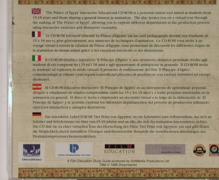 Prince Of Egypt: Interactive Educational CD-ROM, DreamWork, , 98 Typ: Rom Best.-Nr.: 90436 Preis: 5,00 Euro