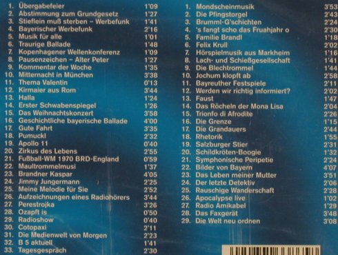 Radiozeiten: 50 Jahre Bayerischer Rundfunk, BR /TR, D,FS-New, 99 Typ: 2CD Best.-Nr.: 90486 Preis: 10,00 Euro