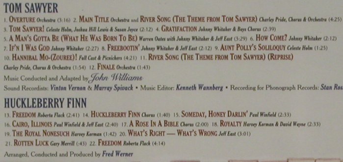 Tom Sawyer: Sherman/Sherman-John Williams, Varese(VSD-6601), D, FS-New, 2004 - CD - 92156 - 10,00 Euro