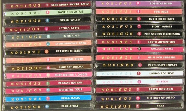 V.A.Kosinus: 28 CDs from Sound Library, Kosinus,  Typ: 28CD Best.-Nr.: 92618 Preis: 10,00 Euro