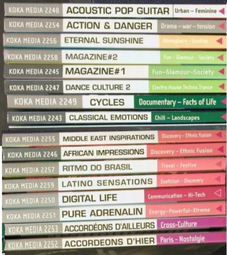 V.A.Koka Media: Music Library, 16 CDs, KOK, F Typ: 16CD Best.-Nr.: 92622 Preis: 10,00 Euro