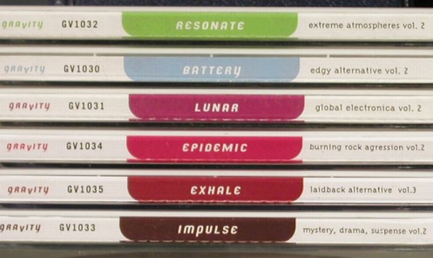 V.A.Gravity: 6 CDs from Sound Library, Gal **,  Typ: 6CD Best.-Nr.: 92625 Preis: 3,00 Euro