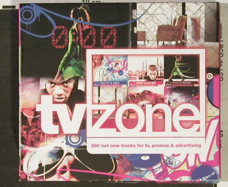 V.A.TV Zone: 300hot new tracks for TV,Promos&Adv, TV Zone, BoxSet Typ: 6CDs Best.-Nr.: 93135 Preis: 10,00 Euro