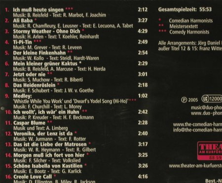 ComedianHarmonists2/Jetzt Oder Nie!: Ensemble Theater am Ku-Damm, Duophon(), D,FS-New, 2005 - CD - 93716 - 10,00 Euro