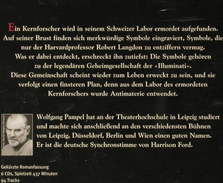 Illuminati: Dan Brown, Thriller, BasteiLübbe, D Typ: 6CD Best.-Nr.: 93846 Preis: 10,00 Euro