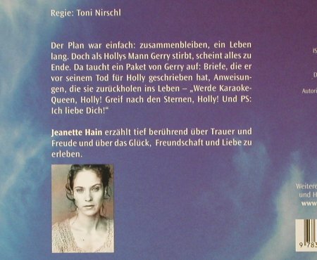 P.S. Ich liebe dich - Cecelia Ahern: Gelesen v.Jeanette Hain, Der Hörverlag(), D, 2004 - 4CD - 93920 - 7,50 Euro