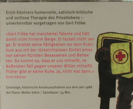 Fröbe,Gerd: Erich Kästner Lyrisch. Hausapotheke, Jokers Edition (3-8289-7780-4), D,FS-New, 1988 Typ: CD Best.-Nr.: 94587 Preis: 6,00 Euro
