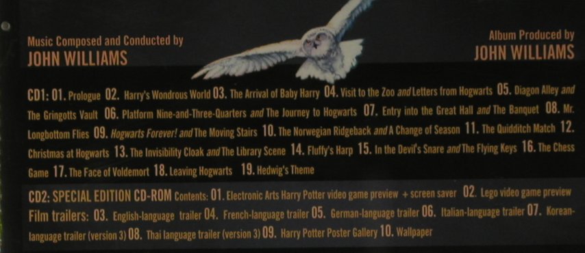 Harry Potter & The Philosopher's St: 19 Tr. By John Williams,sp.Ed., Warner(), D, 2001 - 2CD - 95746 - 11,50 Euro