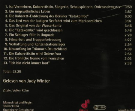 Vermehren,Isa/vKabarett ins Kloster: Ich Bin Nicht Immer Laut, Duophon, D,FS-New, 2005 Typ: CD Best.-Nr.: 95796 Preis: 10,00 Euro