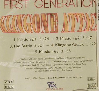 First Generation: Klingone Attack,5Tr., Fox(), D, 97 - CD5inch - 97014 - 3,00 Euro