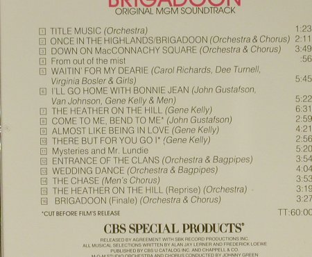 Brigadoon: Original MGM Soundtrack, CBS(AK 45440), US, 1990 - CD - 97068 - 10,00 Euro