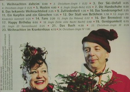 Weihnachten bei Herbert u. Schnipsi: Hans Meilhamer u. Claudia Schlenger, BMG, D, 1999 Typ: CD Best.-Nr.: 97320 Preis: 5,00 Euro