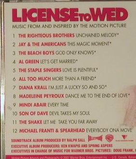 License to Wed: 12 Tr. OST, FS-New, Warner(BPF 1031), EU, 2007 - CD - 97707 - 7,50 Euro