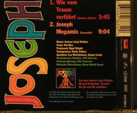 Joseph - Andreas Bieber: Wie vom Traum verführt,Mega Mix, The Realy Useful Group, D, 1997 Typ: CD5" Best.-Nr.: 97791 Preis: 3,00 Euro