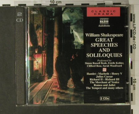 Shakespeare,William: Great Speeches And Soliloquies, Nexos(NA201512), D, 1994 - 2CD - 98093 - 10,00 Euro