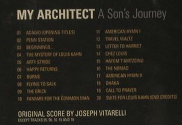 My Architect: Original Score By Joseph Vitarelli, Commotion(RCD16055), EU, 2004 - CD - 98886 - 12,50 Euro