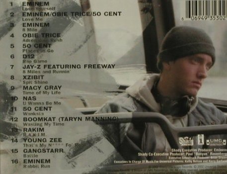 8 Mile: Music fr.and inspired, 16 Tr., Snad/Interscope(), EU, 2002 - CD - 98895 - 7,50 Euro
