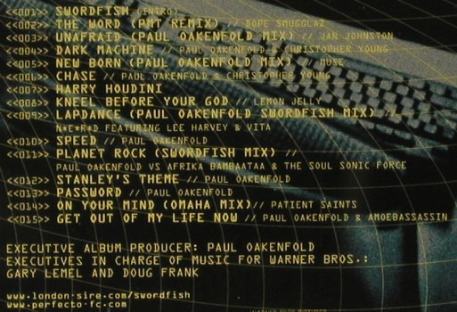 Swordfish: Soundtr.by Paul Oakenfold, WB(), D, 2001 - CD - 98969 - 10,00 Euro