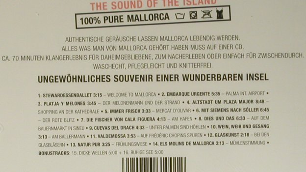 V.A.100% Pure  Mallorca: 70 min.Geräuschportrait, Pur Orbit(), EU,FS-New, 2003 - CD - 99363 - 5,00 Euro
