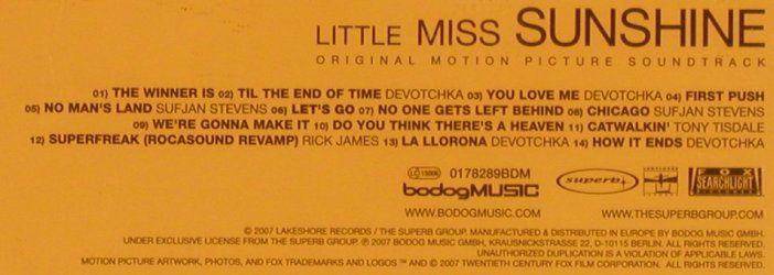 Little Miss Sunshine: Musik by Mychael Danna, Devotchka, Bodog(0178289BDM), , FS.New, 2007 - CD - 99503 - 10,00 Euro