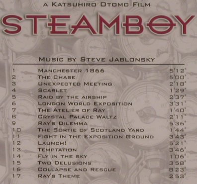 Steamboy: Music by Steve Jablonsky, FS-New, Colosseum(CAS 8502.2), D, 2004 - CD - 99822 - 10,00 Euro