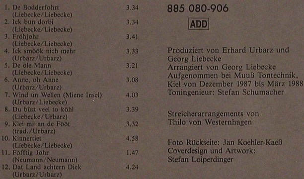 Achtern Diek: Bi uns to Huus, WOM/Autobahn(885 080-906), D, 1988 - CD - 82042 - 10,00 Euro