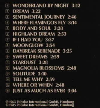 Kaempfert,Bert: Wonderland By Night (1963), Polydor (827 502-2), D, 1985 Typ: CD Best.-Nr.: 82043 Preis: 10,00 Euro