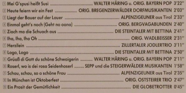 V.A.Oktoberfest Stimmung: 13 Wies'n - Hits, Koch (399 574), D, 1991 Typ: CD Best.-Nr.: 82045 Preis: 5,00 Euro