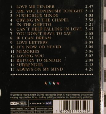 Las Vegas International Philharm.: plays Elvis, Edel, D, 2002 Typ: CD Best.-Nr.: 83917 Preis: 7,50 Euro