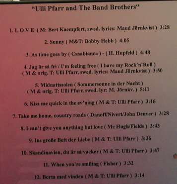 Pfarr,Ulli and Band Brothers: Love, Hunter-Studio Hamburg, D Typ: CD Best.-Nr.: 83930 Preis: 10,00 Euro