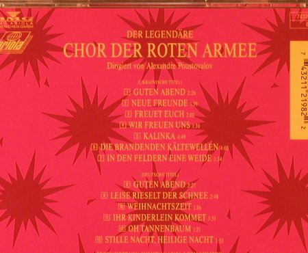 Chor der Roten Armee: Der Legendäre, cond.A.Poustovalov, BMG(), D, 1992 - CD - 83932 - 7,50 Euro