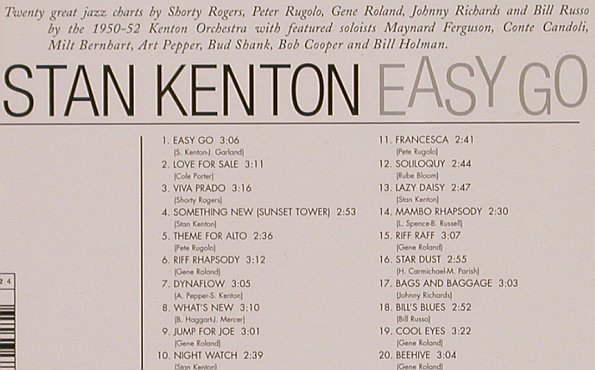 Kenton,Stan: Easy Go, Capitol(), EU, 2001 - CD - 83949 - 7,50 Euro