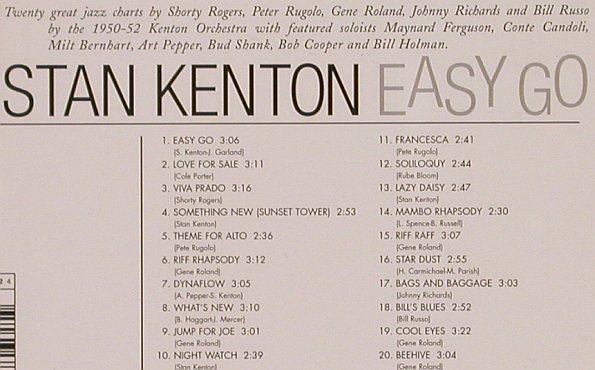 Kenton,Stan: Easy Go, Capitol, EU, 2001 Typ: CD Best.-Nr.: 83949 Preis: 7,50 Euro
