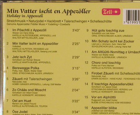 V.A.Holiday in Appenzell: Min Vatter ischt en Appezöller, Tell, , 1995 Typ: CD Best.-Nr.: 83960 Preis: 7,50 Euro
