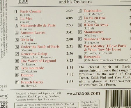 Hayman,Richard & his Orchestra: An Evening in Paris, Naxos, EC, 1990 Typ: CD Best.-Nr.: 83983 Preis: 7,50 Euro