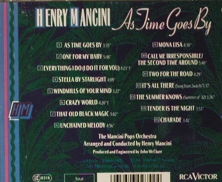 Mancini,Henry / Pop Orchester: As Time Goes By, RCA (RD 60974), D, 1992 Typ: CD Best.-Nr.: 83984 Preis: 10,00 Euro